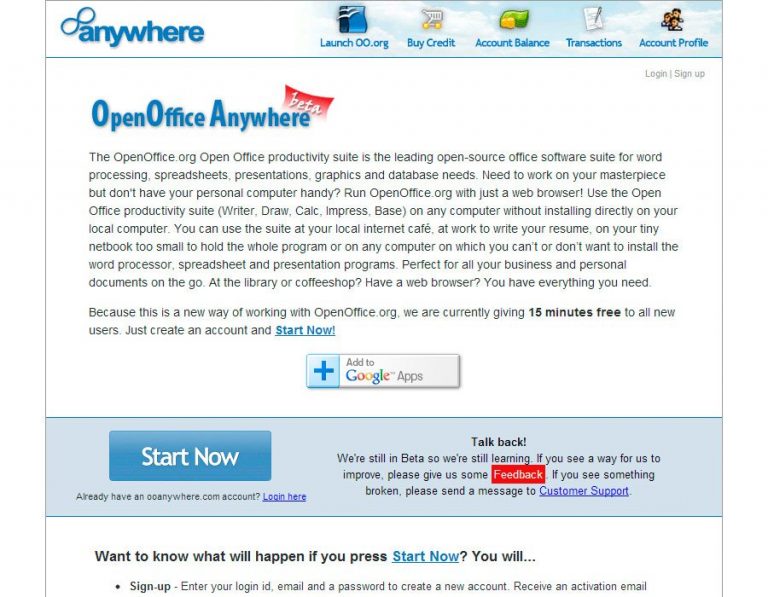OpenOffice Anywhere